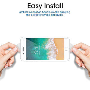 amFilm Tempered Glass Screen Protector for Apple iPhone 8, 7, 6, 6S - zustdeals