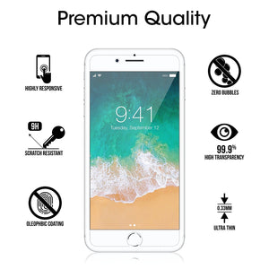 amFilm Tempered Glass Screen Protector for Apple iPhone 8, 7, 6, 6S - zustdeals